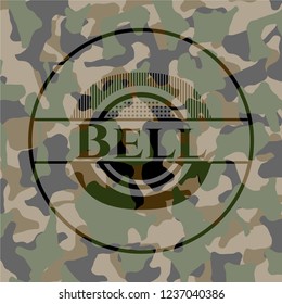 Bell  written on a camo texture