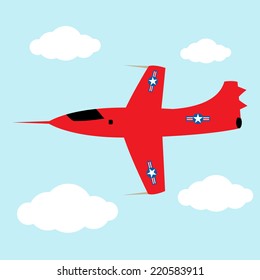 The bell X-1 airplane cartoon, the first airplane fly faster than the speed of sound (700 miles per hour).