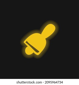Bell yellow glowing neon icon