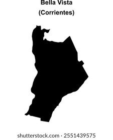 Bella Vista department (Corrientes) blank outline map