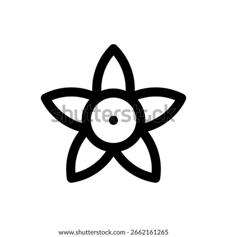 Belladonna. Editable stroke vector icon.
