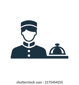 Bellboy, Concierge, Reception Icon. Editable Vector Logo.