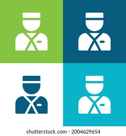 Juego de iconos mínimo de cuatro colores para Belboy Flat