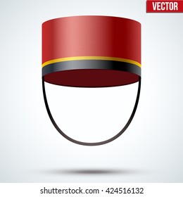 Bellboy Hat. Hotel resort service symbol. Vector Illustration isolated on a white background. 