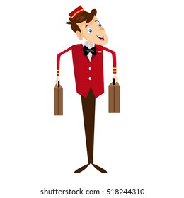 Bellboy Hotel Porter Profession Vector