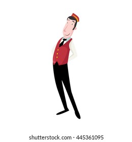 Bellboy Hotel Vector Illustration