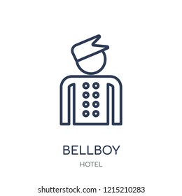 Bellboy icon. Bellboy linear symbol design from Hotel collection. Simple outline element vector illustration on white background.