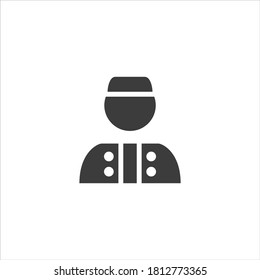 Icono de Bellboy sobre fondo blanco