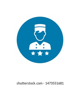 Bellboy icon. Simple flat symbol. Perfect pictogram illustration on white background.