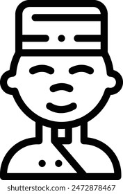 bellboy icon. Thin Linear Style Design Isolated On White Background