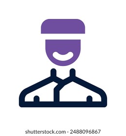 bellboy icon. vector dual tone icon for your website, mobile, presentation, and logo design.