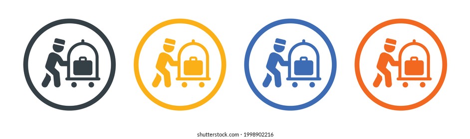 Bellboy icon vector illustration. Hospitality concept