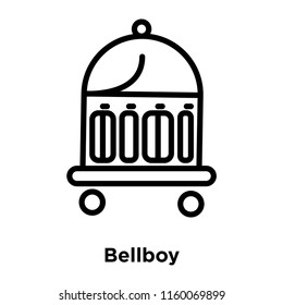 Bellboy icon vector isolated on white background, Bellboy transparent sign , line and outline elements in linear style