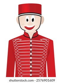 Bellboy receptionist in hotel. vector