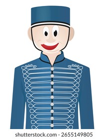Recepcionista de Bellboy en el hotel. Vector	