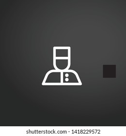 Bellboy vector icon. Bellboy concept stroke symbol design. Thin graphic elements vector illustration, outline pattern for your web site design, logo, UI. EPS 10.