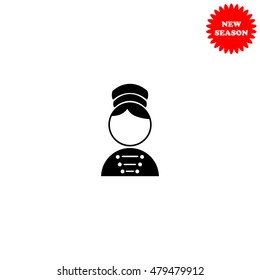 Bellboy vector icon isolated on white background.