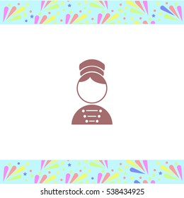 Bellboy vector icon on white background. Isolated illustration. Business picture.