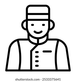 Bellboy Vektor Linie Icon Design