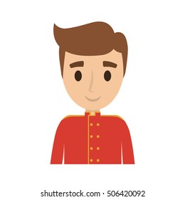 bellboys worker avatar isolated vector illustration design