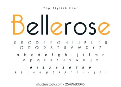 Bellerose Stylish alphabet display vector font and Beautiful luxury Font