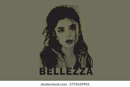 Bellezza women's face graphics for tee
