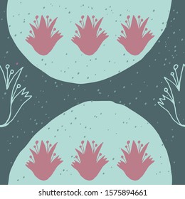 Bellflower, Campanula. Seamless pattern. Endless texture. 