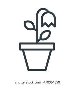 Bellflower Plant Colored Vector Icon