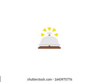 Bellhop Bell Vector Flat Icon. Isolated Emergency Bell Emoji Illustration 