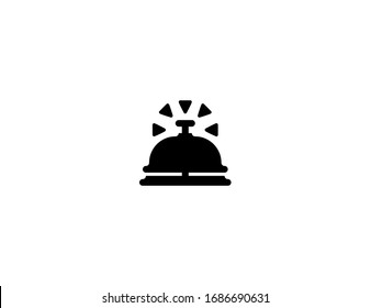 Bellhop Bell vector flat icon. Isolated emergency bell illustration 