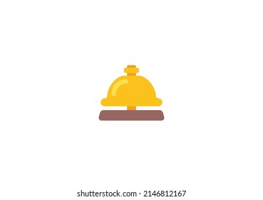 Bellhop Bell Vector Isolated Emoticon. Hotel Ring Icon