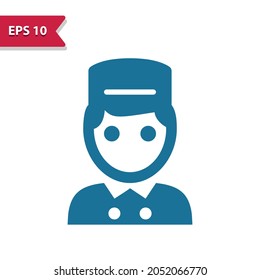 Bellhop, Bellboy Icon. Professional pixel-aligned icon in glyph style.