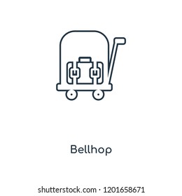 Bellhop concept line icon. Linear Bellhop concept outline symbol design. This simple element illustration can be used for web and mobile UI/UX.