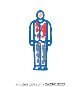 bellhop hospitality hotel doodle icon sketch vector. bellhop hospitality hotel sign. isolated symbol illustration