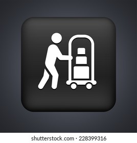 Bellhop on Blue Square Button