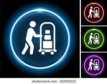 Bellhop on Glow Round Button