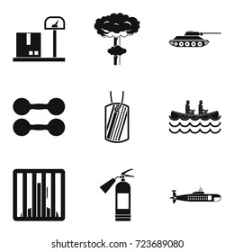 Bellicose icons set. Simple set of 9 bellicose vector icons for web isolated on white background