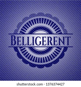 Belligerent emblem with jean texture