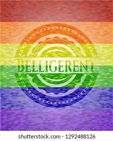 Belligerent lgbt colors emblem 
