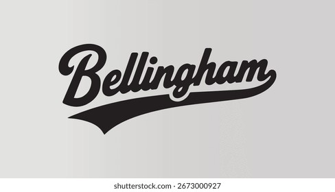 Elemento gráfico de texto de Bellingham Projeto de modelo de ilustração 
