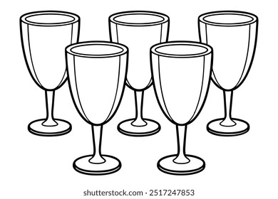 Bellini Glass Line Art Classic Elegance and Charm in Design (1)
