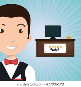 bellman hotel employee icon