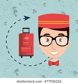 bellman hotel employee icon
