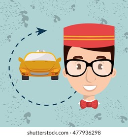 bellman hotel employee icon