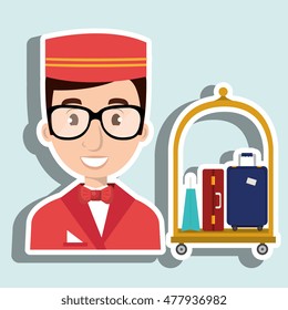 bellman hotel employee icon