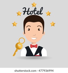 bellman hotel employee icon