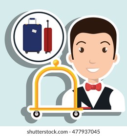 bellman hotel employee icon