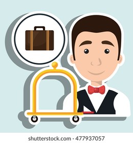 bellman hotel employee icon