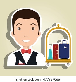 bellman hotel employee icon