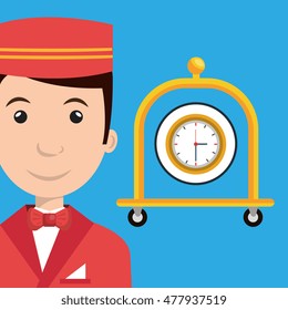 bellman hotel employee icon